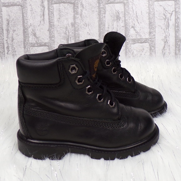 boys black leather boots